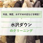 水沢ダウンのクリーニング料金や頻度、失敗事例を紹介|白洋舎以外のおすすめ店舗はどこ？